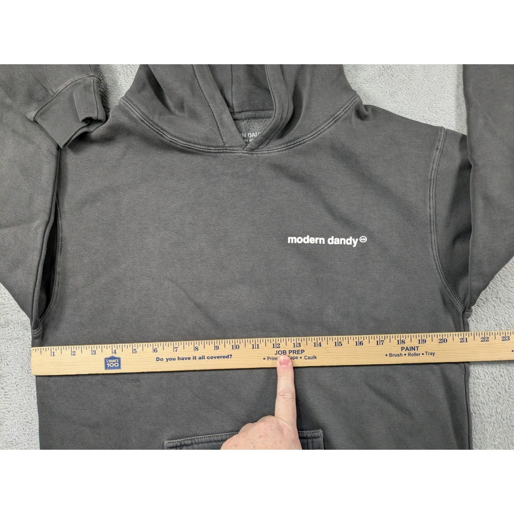Nwt Modern Dandy Charcoal Gray Hoodie Pullover Sweatshirt Men's Size S View 6